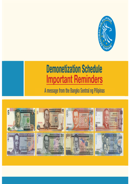 Demonetization of Philippine Old Banknote Series