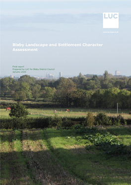 Blaby Landscape and Settlement Character Assessment