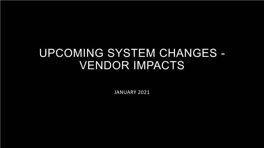 Merchandising System Change