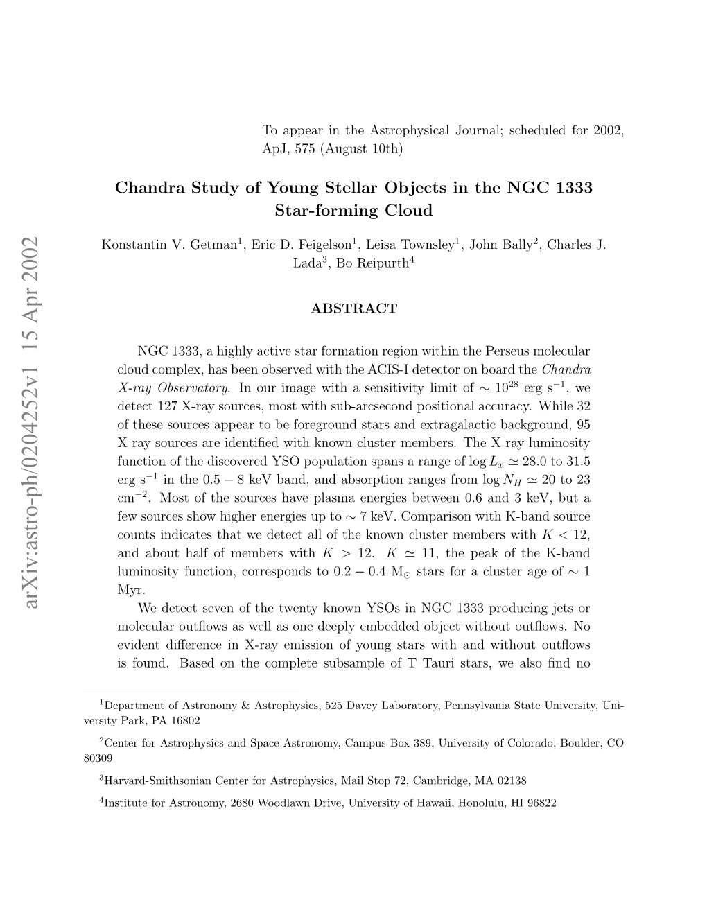 Chandra Study of Young Stellar Objects in the NGC 1333 Star