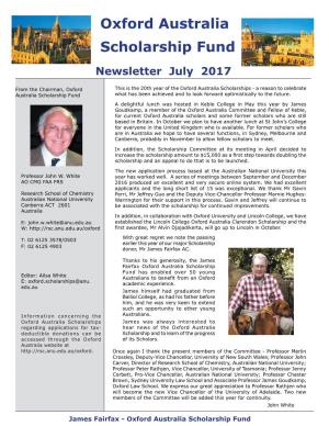 Oxford Australia Newsletter August 2017