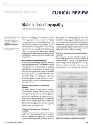 CLINICAL REVIEW Statin Induced Myopathy