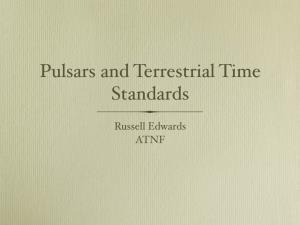 Pulsars and Terrestrial Time Standards