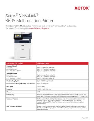 Xerox® Versalink® B605 Printer