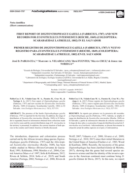 First Report of Digitonthophagus Gazella