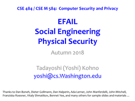 EFAIL Social Engineering Physical Security Autumn 2018