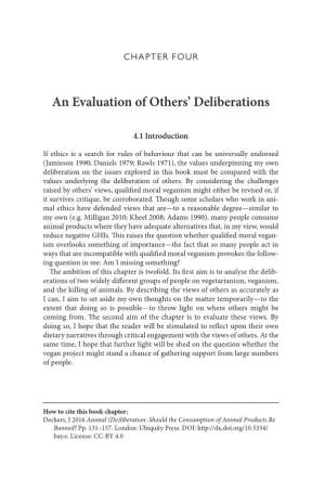 An Evaluation of Others' Deliberations