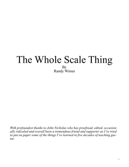 The Whole Scale Thing by Randy Wimer