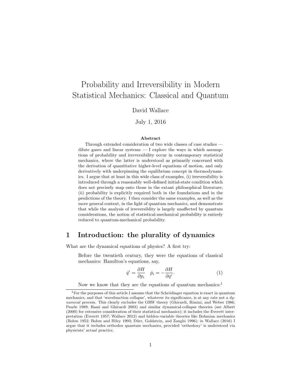 Probability and Irreversibility in Modern Statistical Mechanics: Classical and Quantum