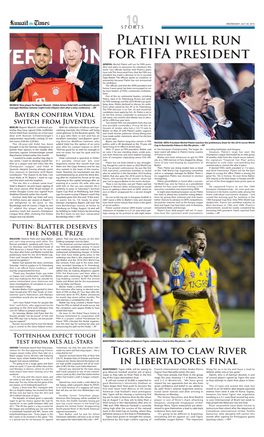 Platini Will Run for FIFA President