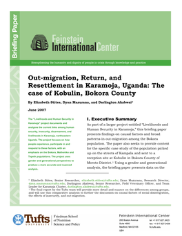 Out-Migration, Return, and Resettlement in Karamoja, Uganda: the Case of Kobulin, Bokora County