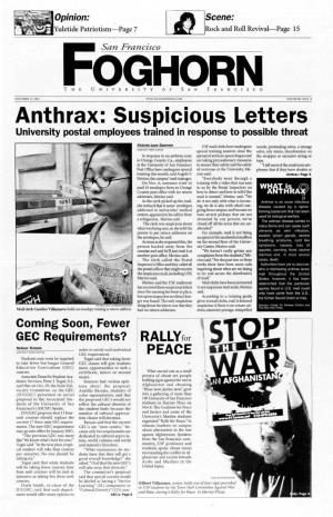 Anthrax: Suspicious Letters University Postal Employees Trained in Response to Possible Threat