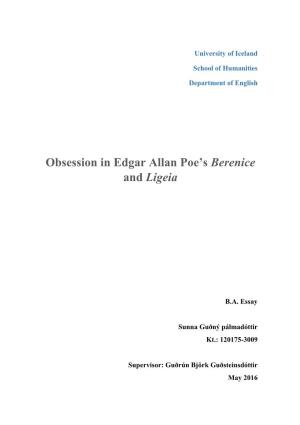 Obsession in Edgar Allan Poe's Berenice and Ligeia
