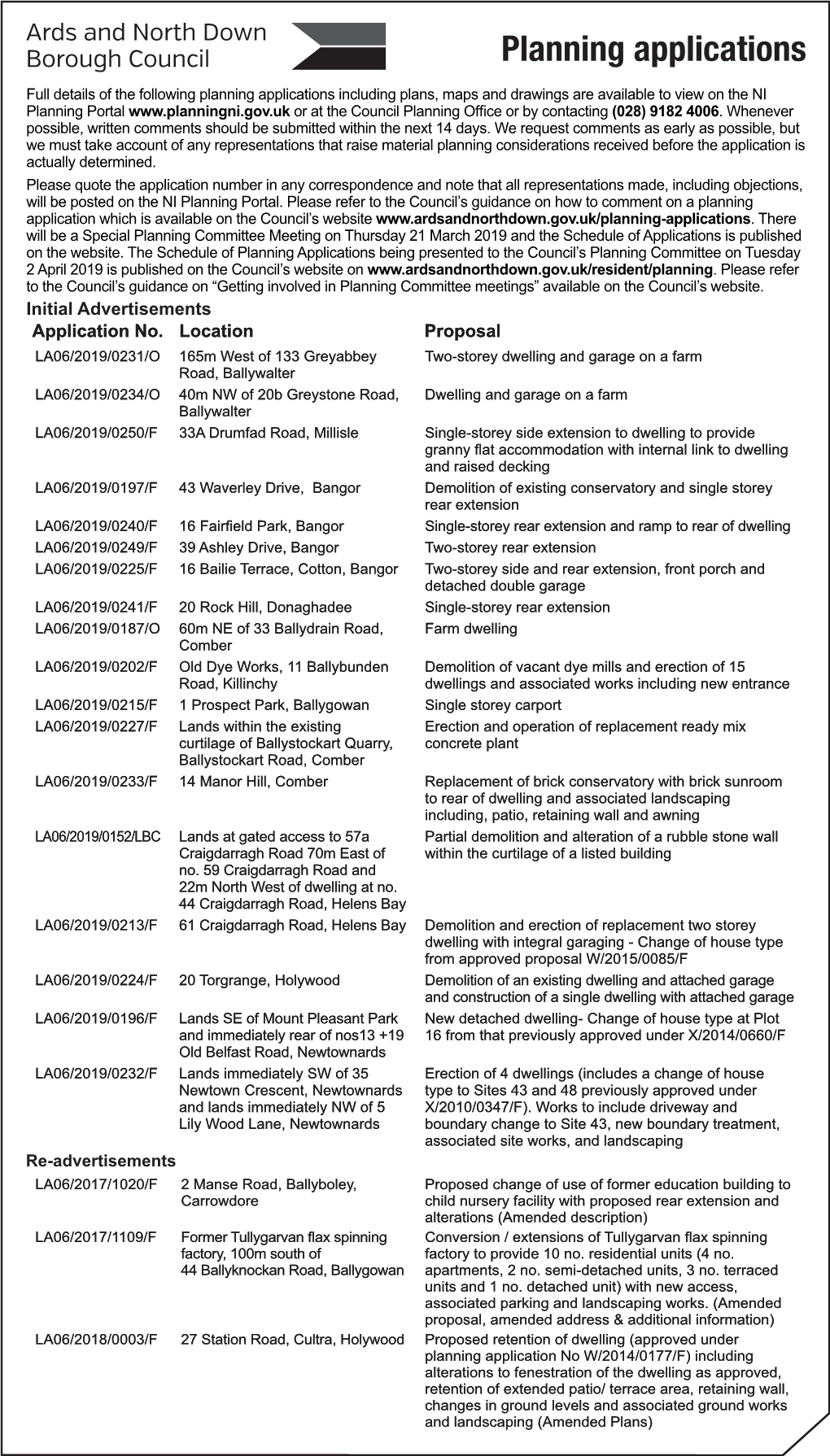 Planning Applications