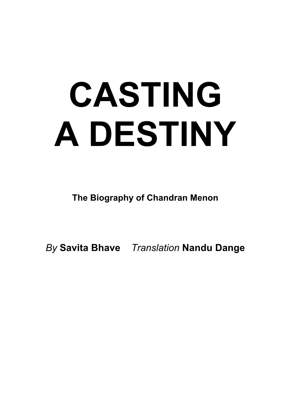 By Savita Bhave Translation Nandu Dange