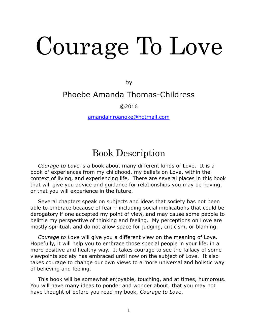 Courage to Love