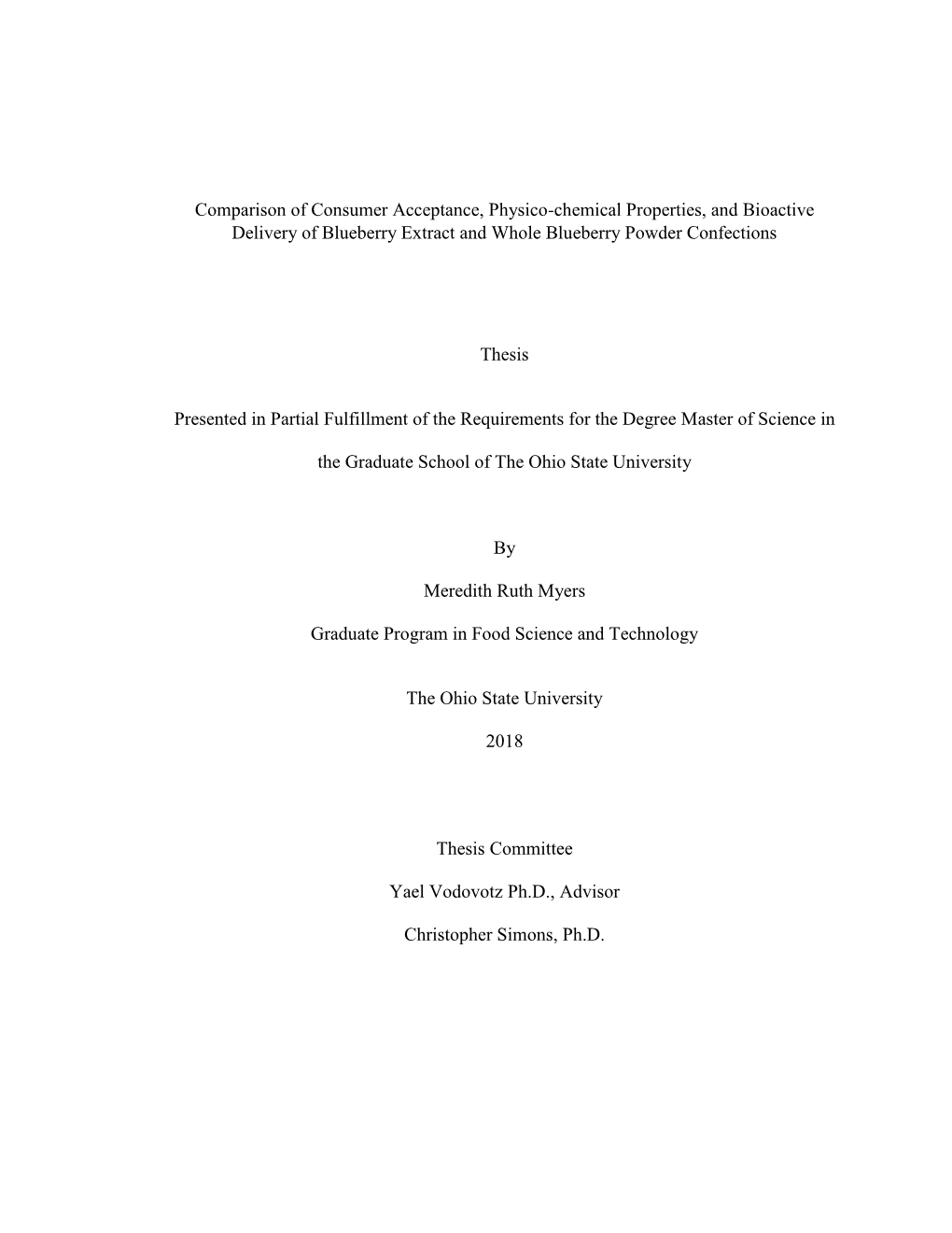 1 Comparison of Consumer Acceptance, Physico-Chemical