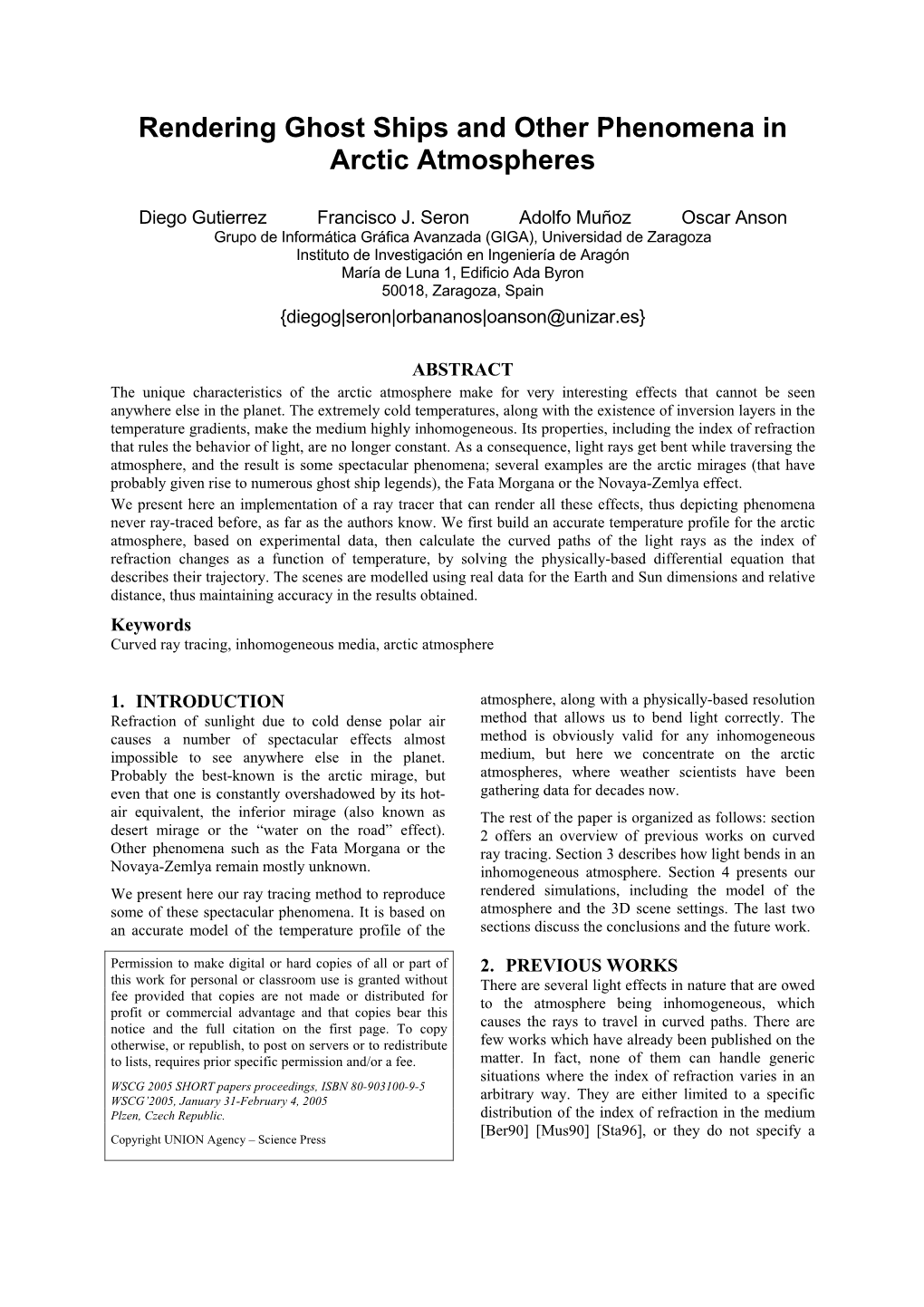 Rendering Ghost Ships and Other Phenomena in Arctic Atmospheres