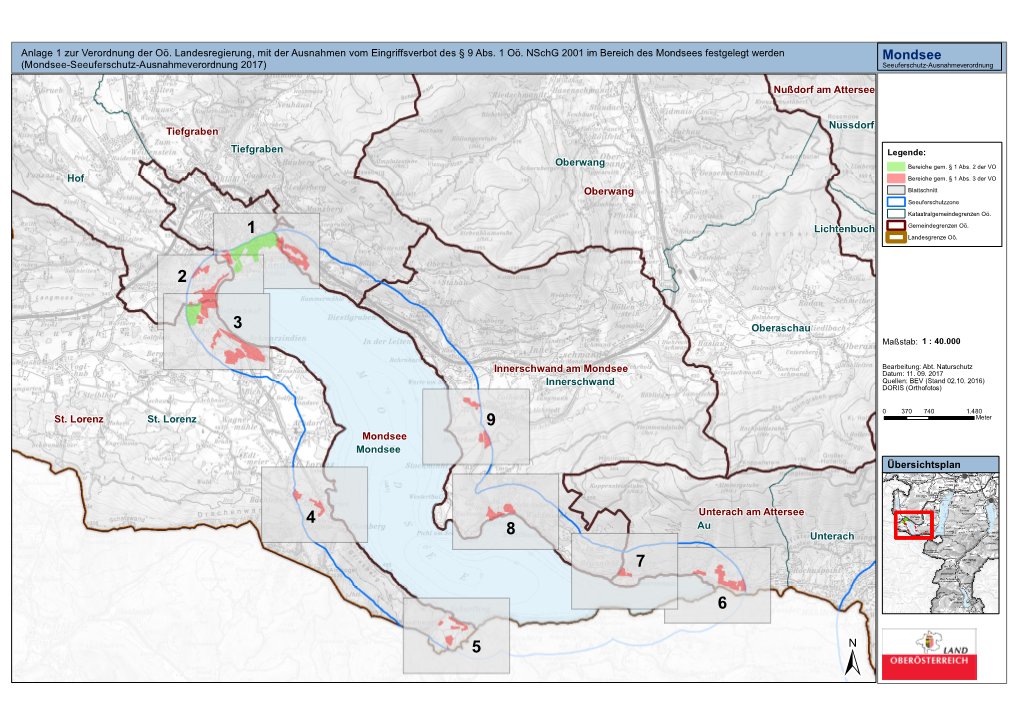 Mondsees Festgelegt Werden Mondsee (Mondsee-Seeuferschutz-Ausnahmeverordnung 2017) Seeuferschutz-Ausnahmeverordnung