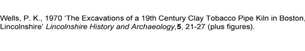 The Excavation of a 19Th-Century Clay Tobacco Pipe Kiln in Boston, Lincolnshire