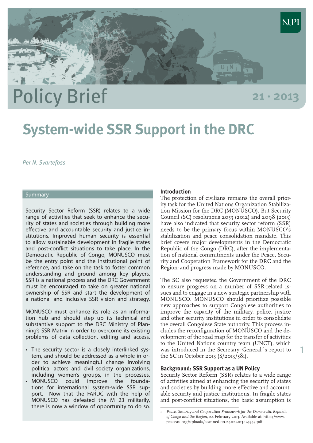 System-Wide SSR Support in the DRC