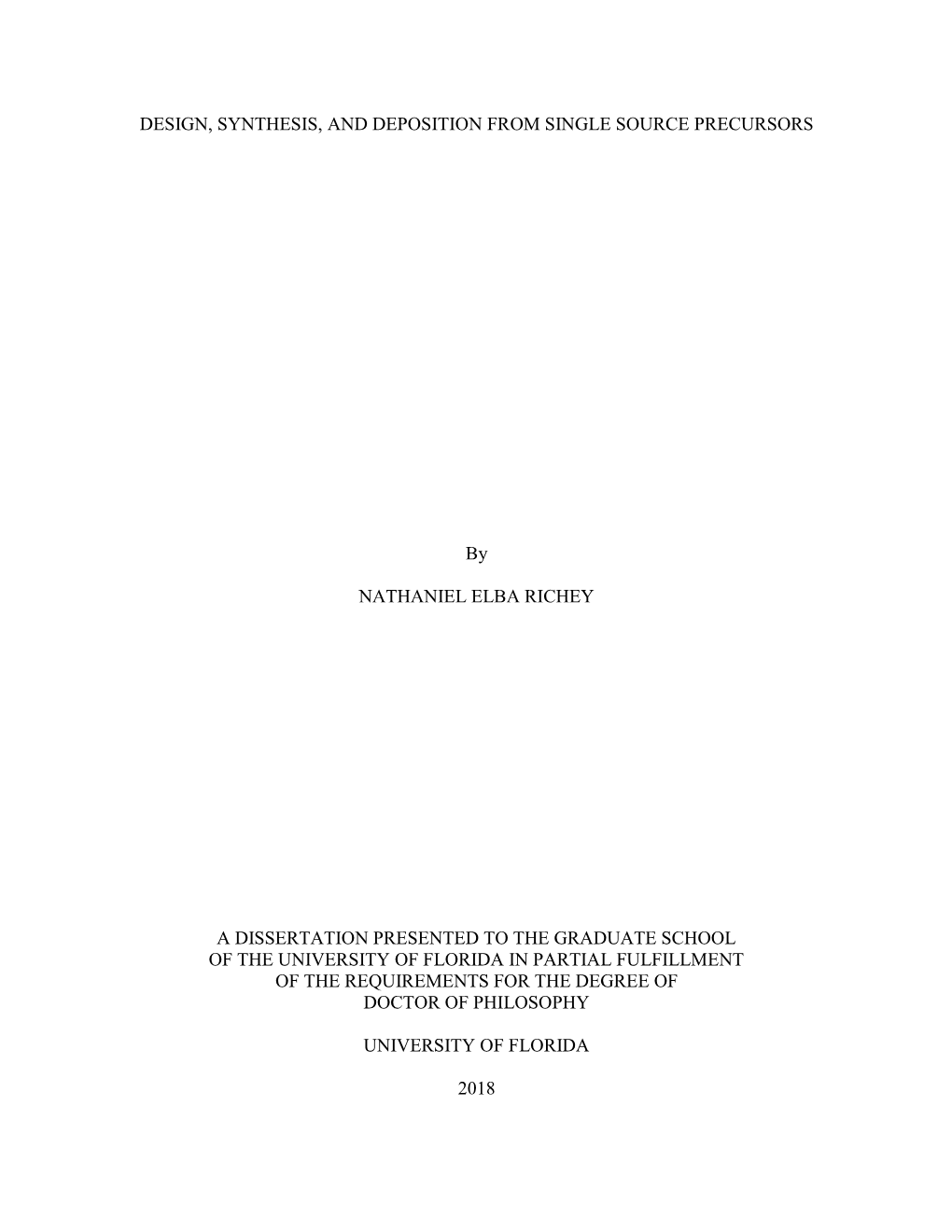 University of Florida Thesis Or Dissertation Formatting