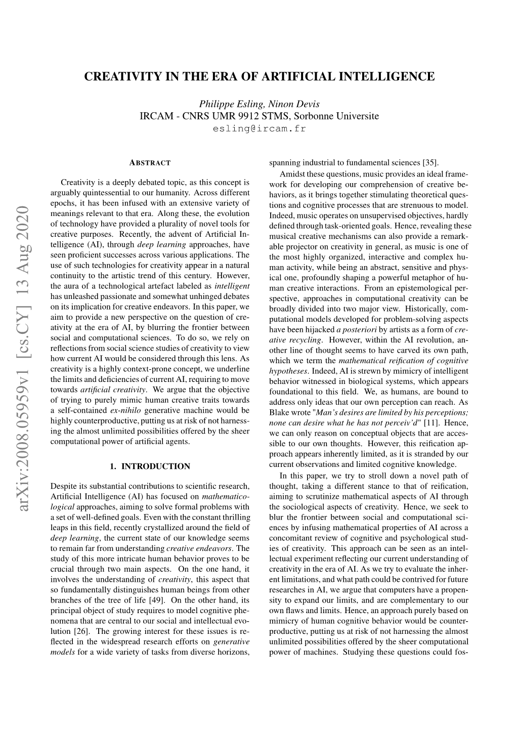 Arxiv:2008.05959V1 [Cs.CY] 13 Aug 2020