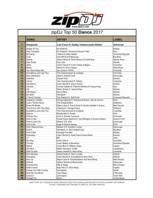 Zipdj DANCE TOP50 2017-FINAL
