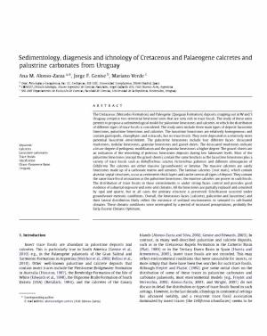 Sedimentology. Diagenesis and Ichnology of Cretaceous and Palaeogene Calcretes and Palustrine Carbonates from Uruguay Ana M