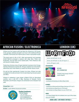 African Fusion / Electronica LONDON (UK)