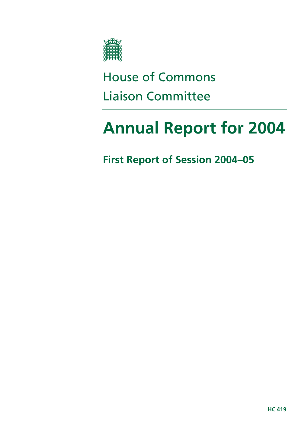 Annual Report for 2004