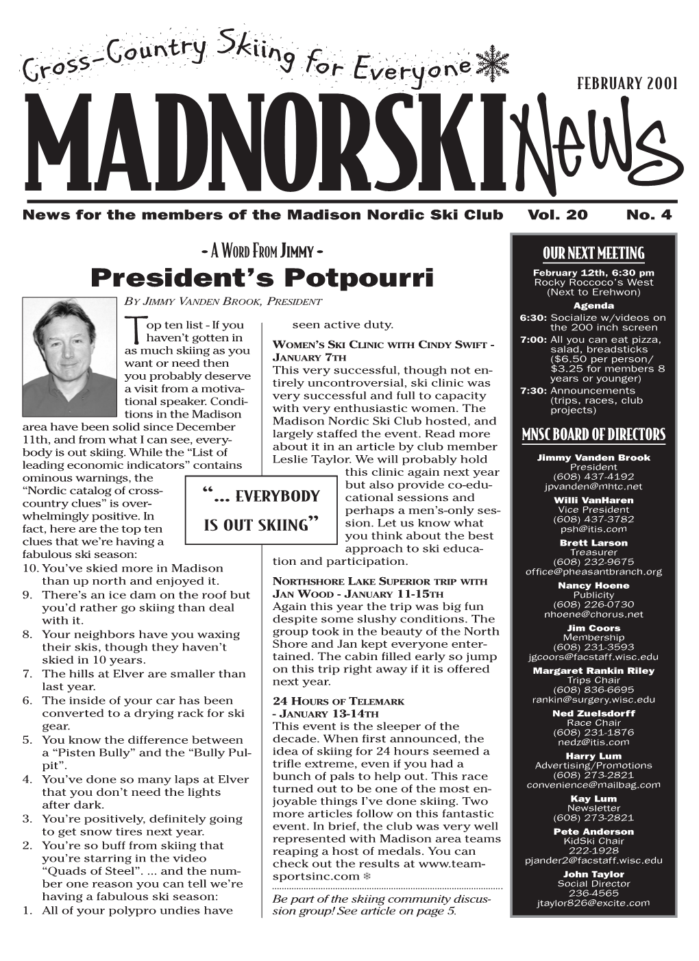 Madnorski FEB 2001/Readers