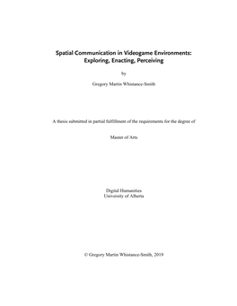 Spatial Communication in Videogame Environments