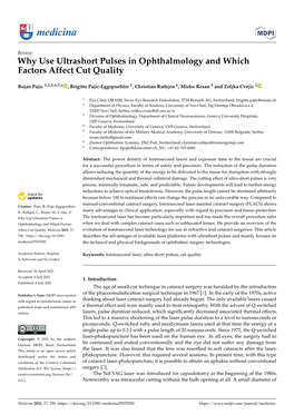 Why Use Ultrashort Pulses in Ophthalmology and Which Factors Affect Cut Quality