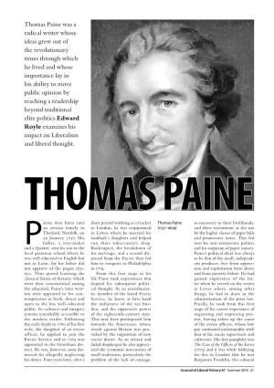 Thomas Paine Was a Radical Writer