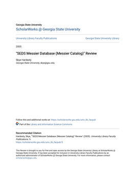"SEDS Messier Database (Messier Catalog)" Review