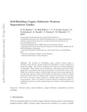 Self-Shielding Copper Substrate Neutron Supermirror Guides