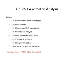 Gravimetric Analysis