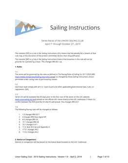 ​Sailing Instructions