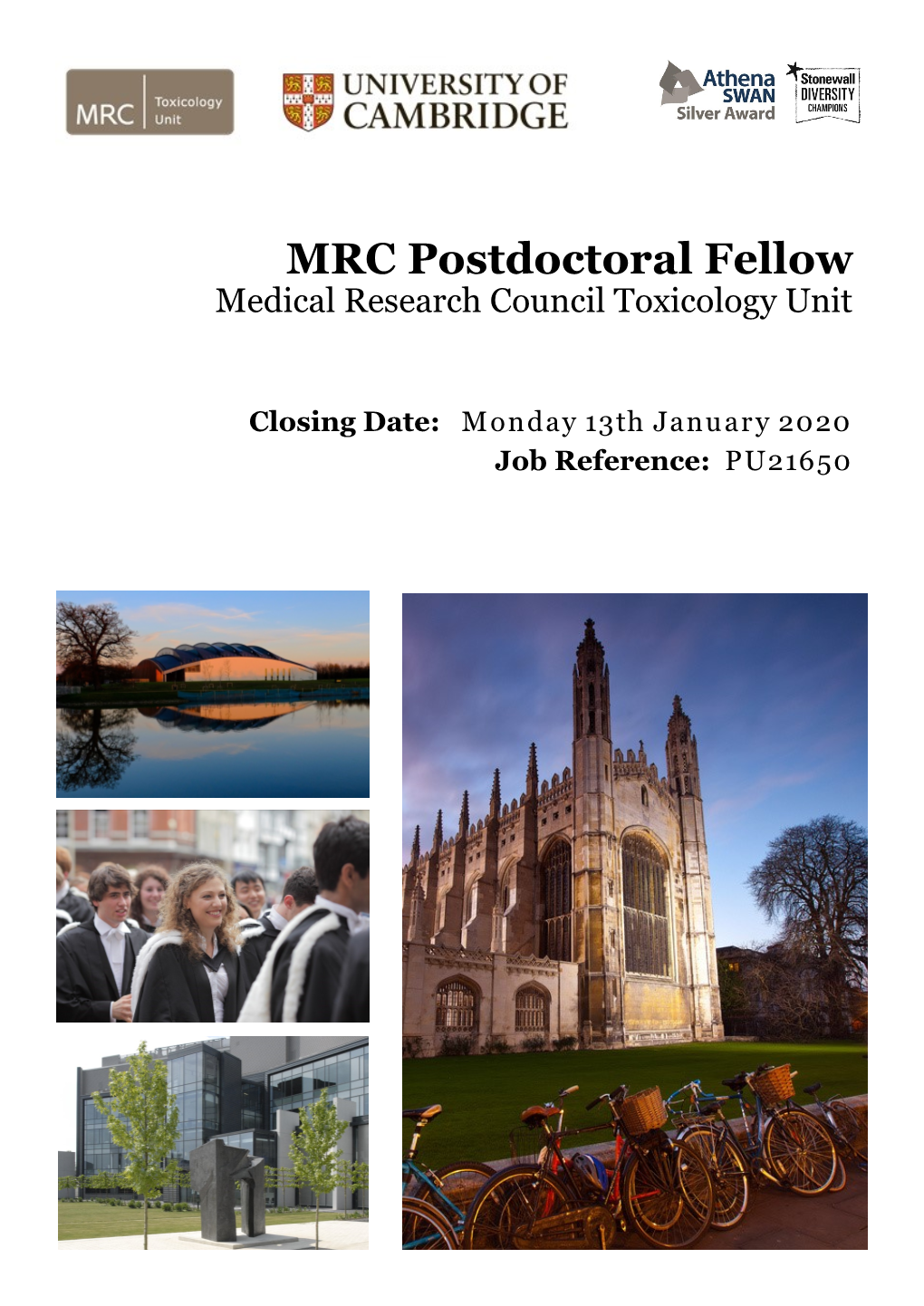 MRC Postdoctoral Fellow Medical Research Council Toxicology Unit