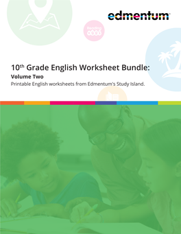 10Th Grade English Worksheet Bundle: Volume Two Printable English Worksheets from Edmentum's Study Island