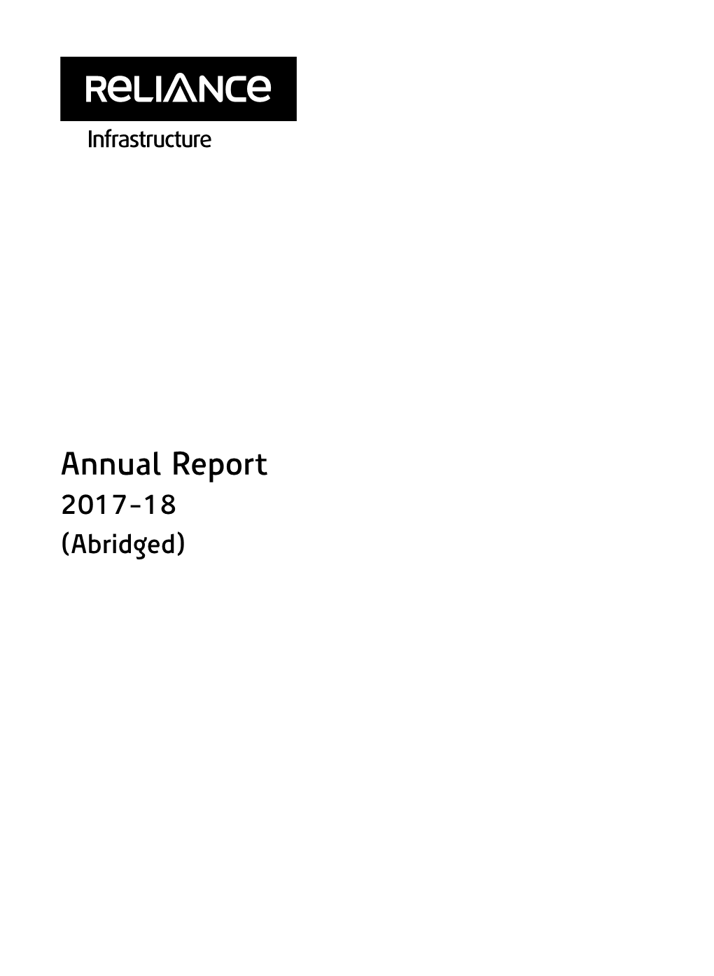 Annual Report 2017-18 (Abridged) Padma Vibhushan Shri Dhirubhai H