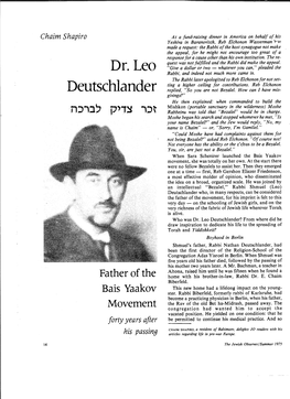 Dr. Leo Deutschlander