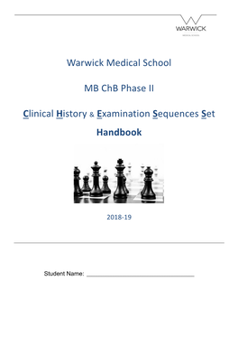 Warwick Medical School Clinical History & Examination Sequences