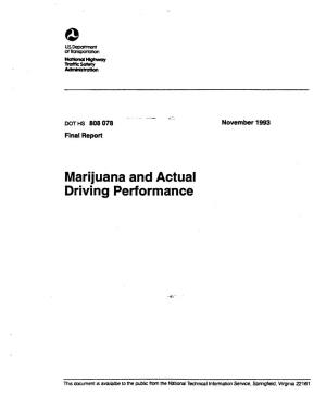 Marijuana and Actual Driving Performance