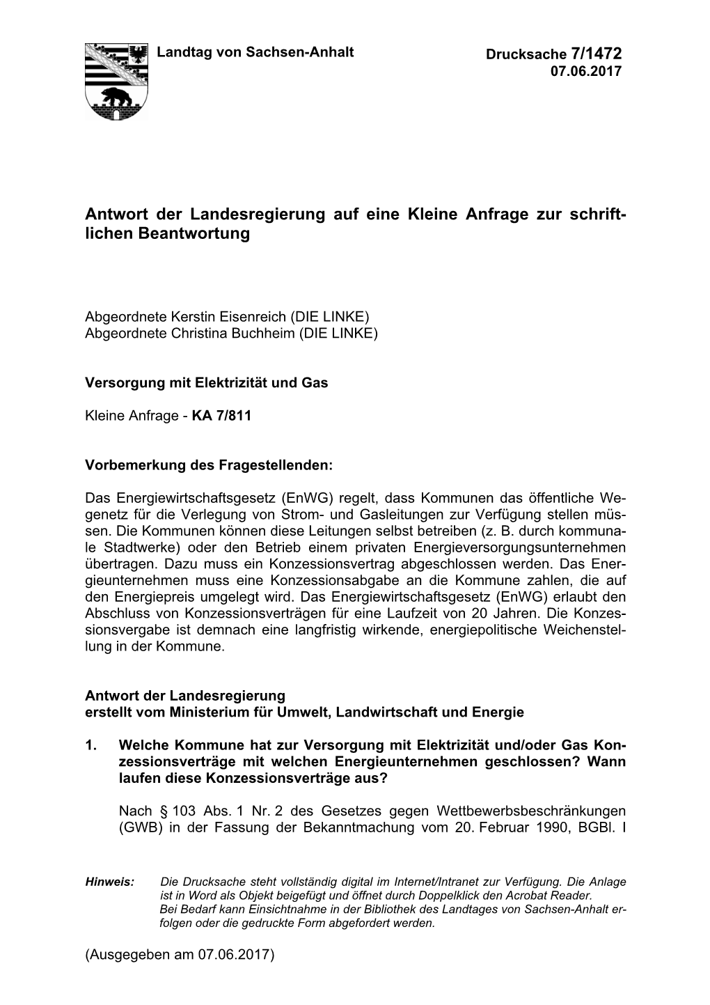 Versorgung Mit Elektrizität Und Gas