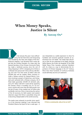 When Money Speaks, Justice Is Silent by Antony Ou*