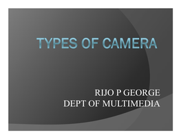 RIJO P GEORGE DEPT of MULTIMEDIA AVCHD Camcorder HXRMC50U