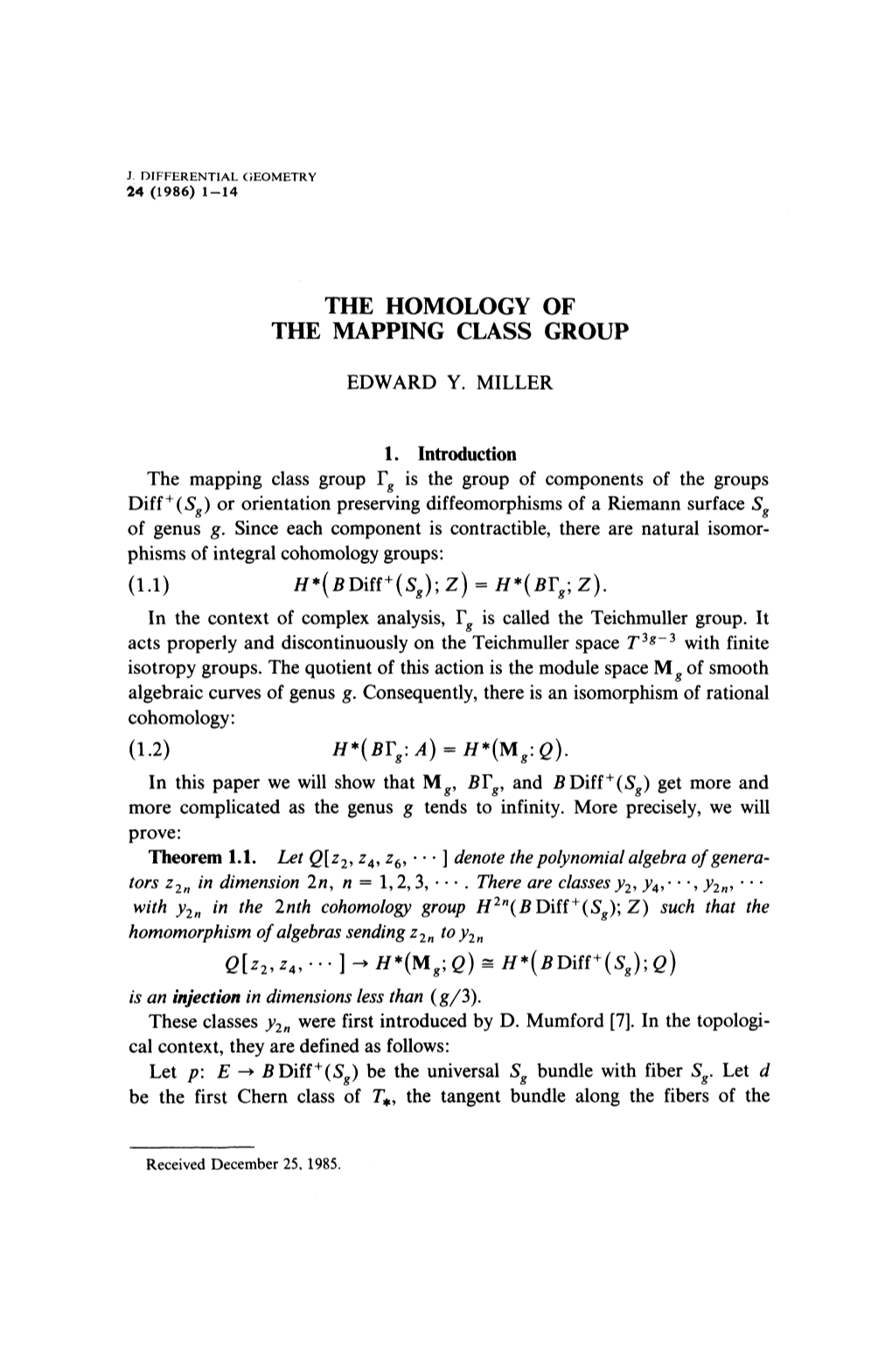 The Homology of the Mapping Class Group