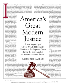 I America's Great Modern Justice